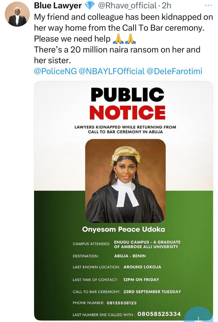 Friends raise alarm over lawyer who was 